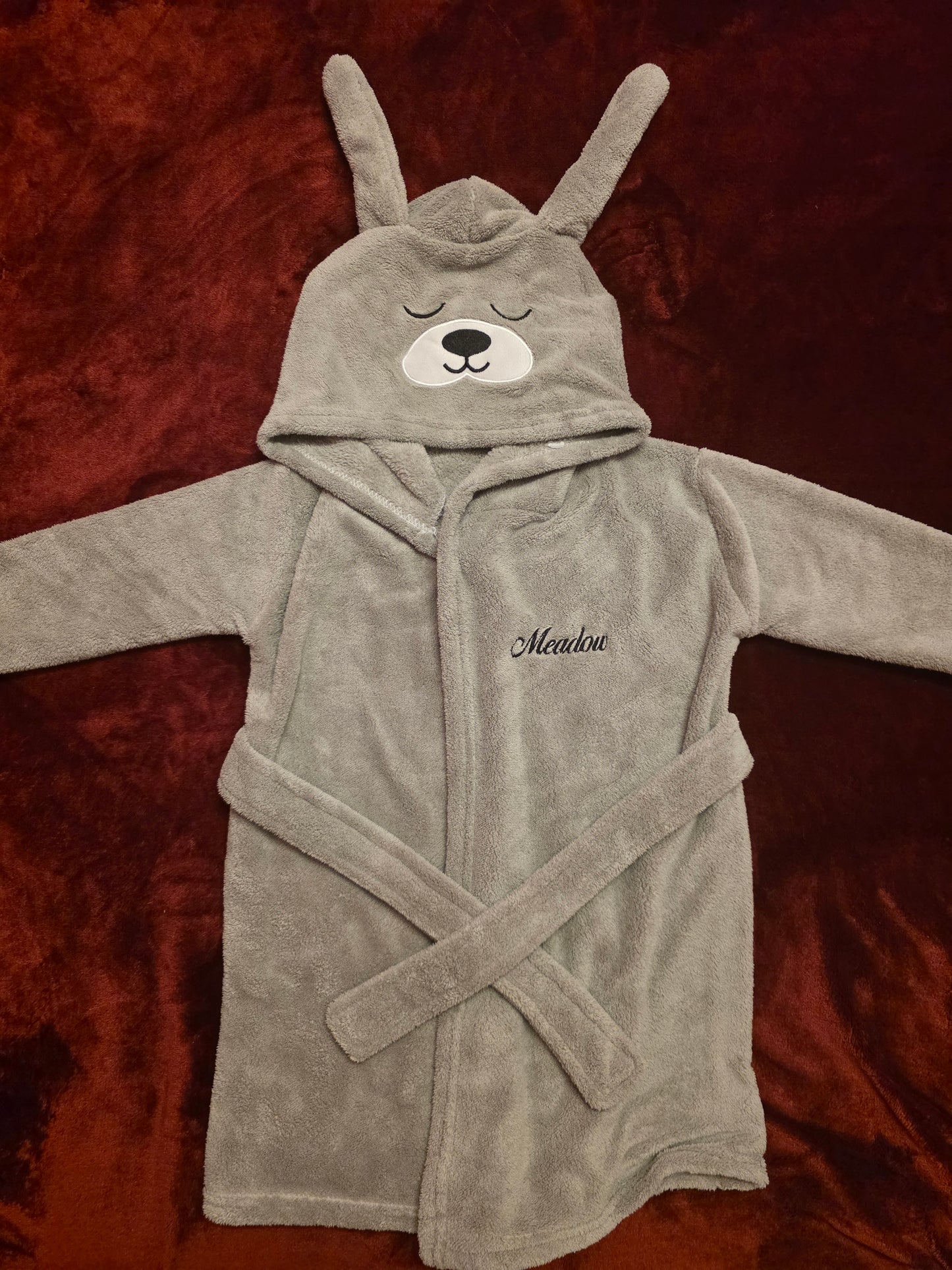 Personalised Baby Hooded Bathrobe 12-24 Months