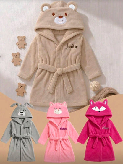 Personalised Baby Hooded Bathrobe 12-24 Months