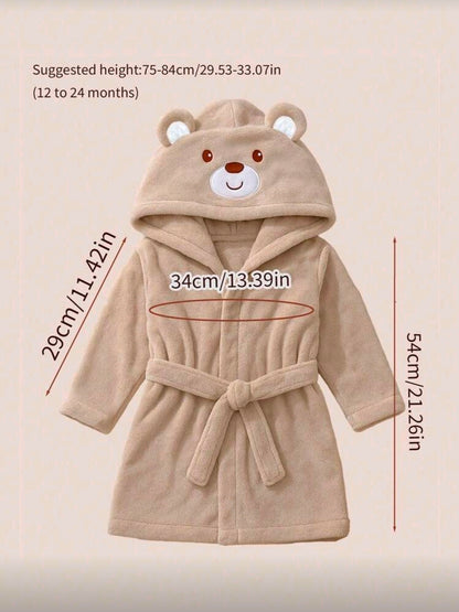 Personalised Baby Hooded Bathrobe 12-24 Months