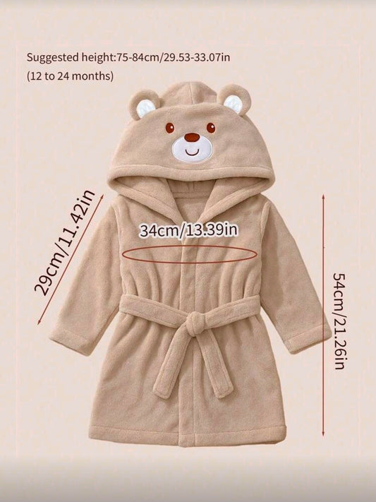 Personalised Baby Hooded Bathrobe 12-24 Months