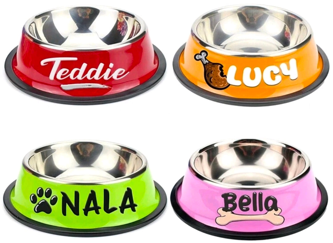 Personalised Pet Bowl – Custom Name Dog & Cat Food Bowl