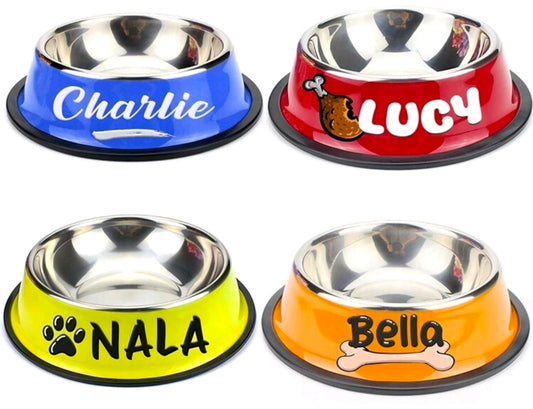 Personalised Pet Bowl – Custom Name Dog & Cat Food Bowl