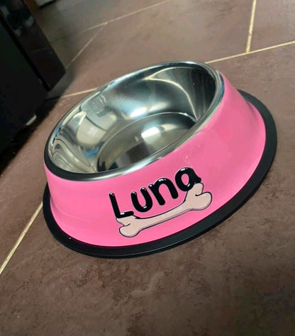 Personalised Pet Bowl – Custom Name Dog & Cat Food Bowl