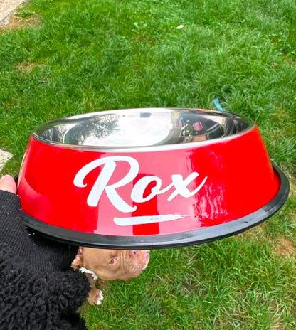Personalised Pet Bowl – Custom Name Dog & Cat Food Bowl