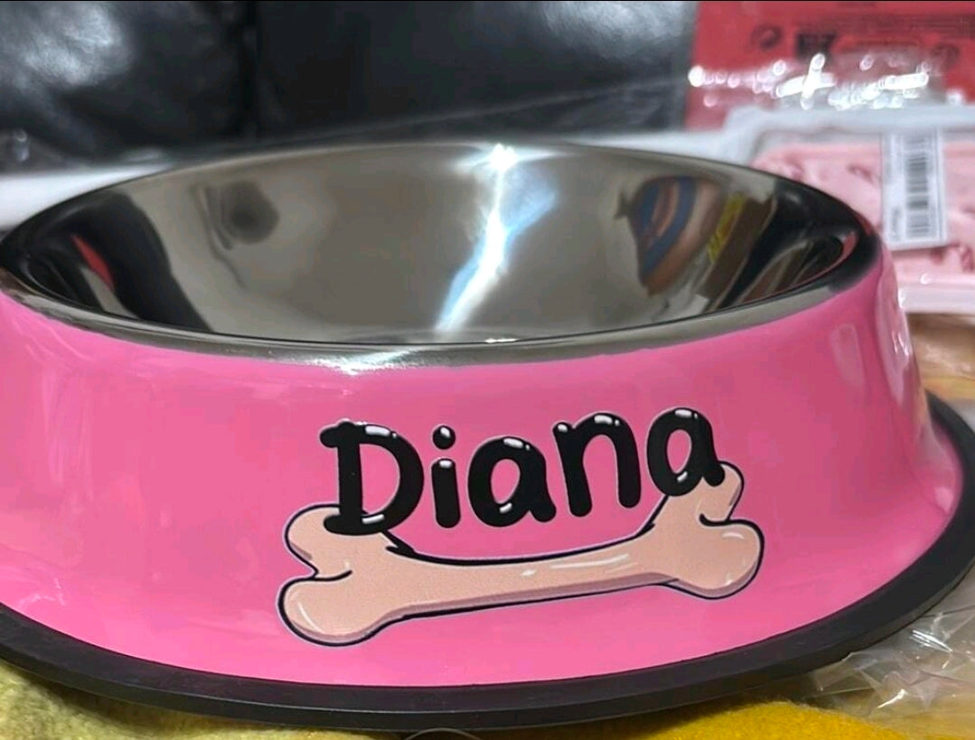 Personalised Pet Bowl – Custom Name Dog & Cat Food Bowl