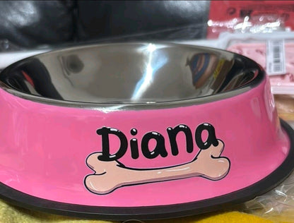 Personalised Pet Bowl – Custom Name Dog & Cat Food Bowl
