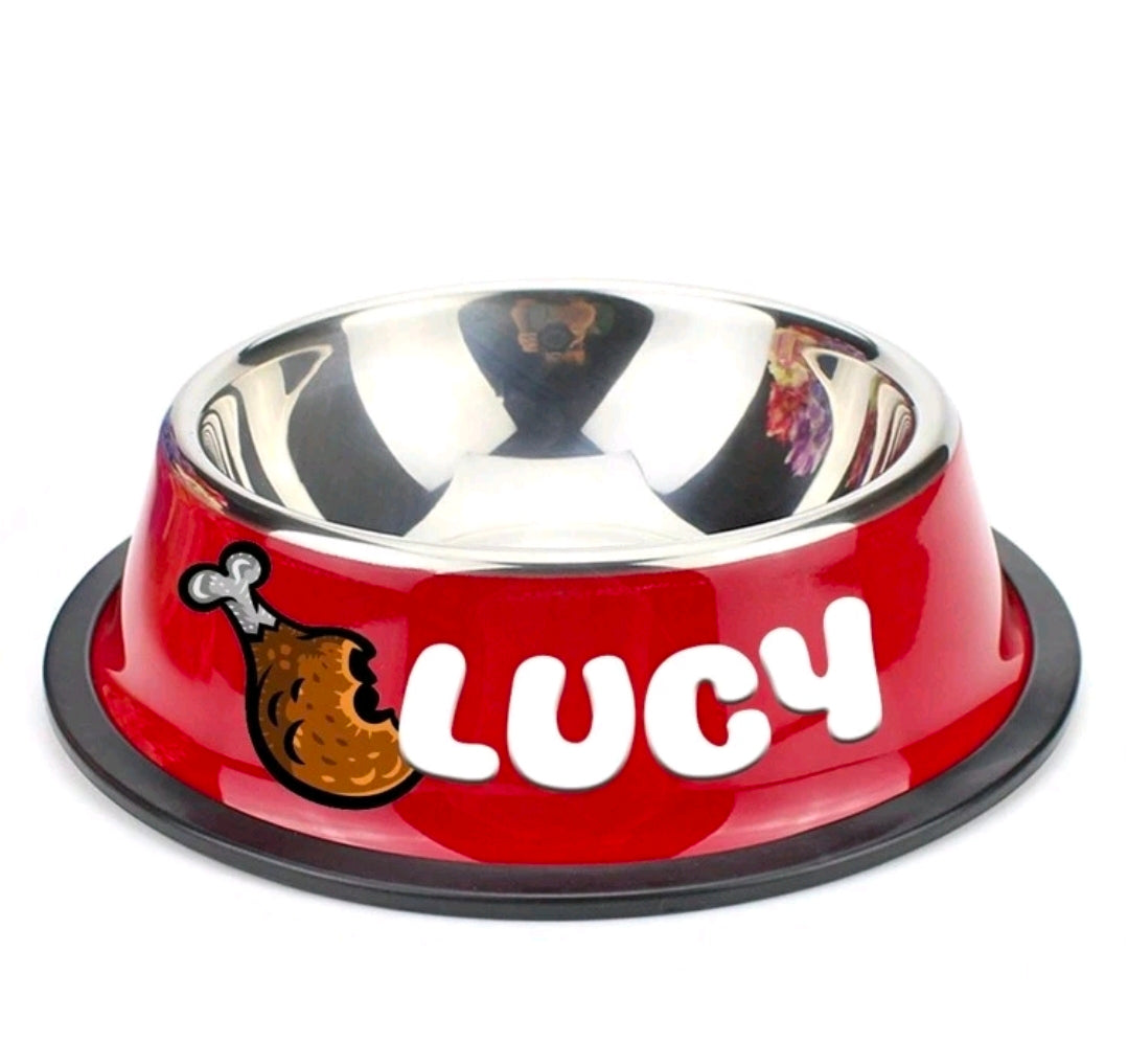 Personalised Pet Bowl – Custom Name Dog & Cat Food Bowl